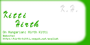 kitti hirth business card